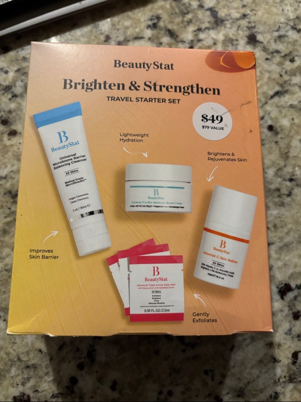 BeautyStat Travel Starter Set  Cleanser Corrector Moisturizer